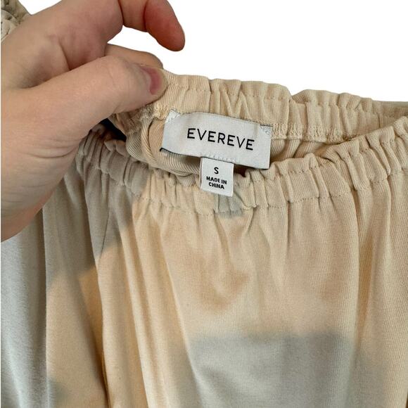 Evereve Cory Knit Ruffle Off the Shoulder‎ Top Cream Small - Picture 6 of 9
